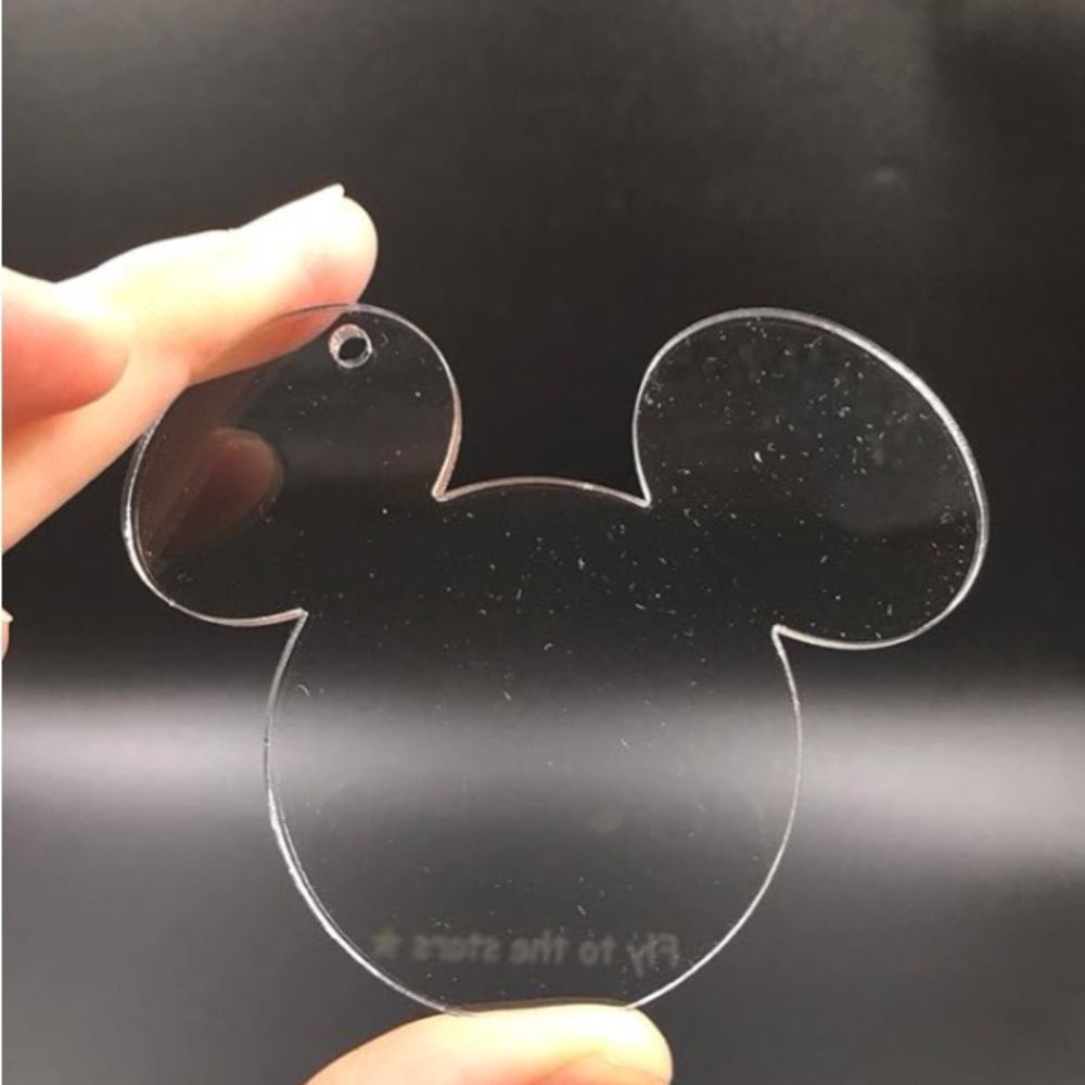 Clear Mickey Mouse Acrylic Keychain Blanks